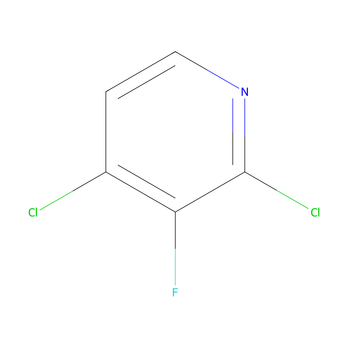 2,4-Dichloro-3-fluoropyridine molecular structure, CAS 628691-85-0