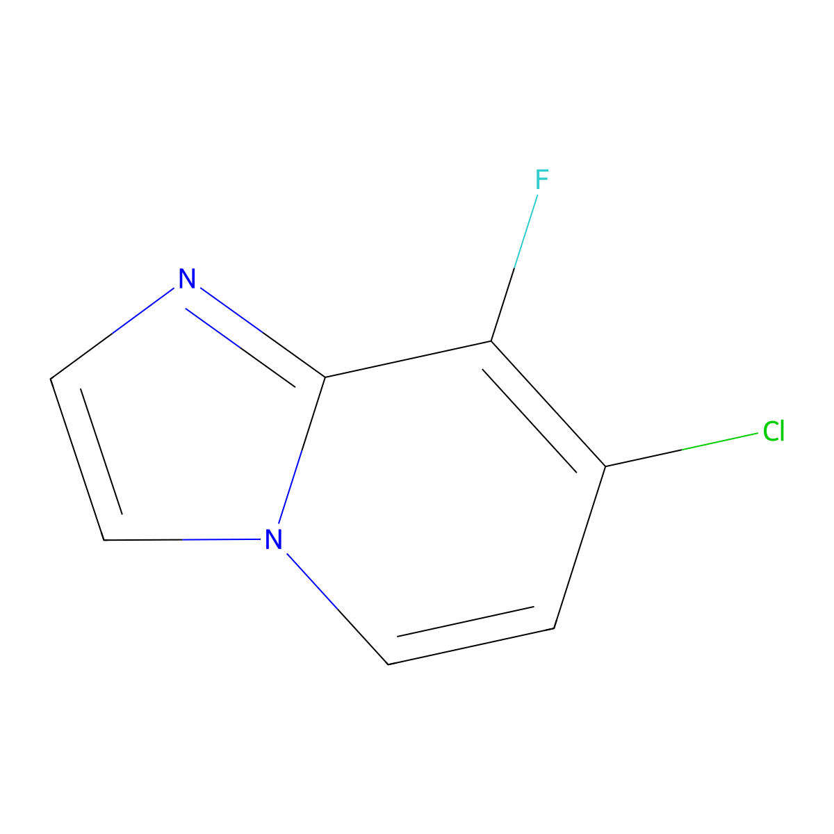7-Chloro-8-fluoroimidazo(1,2-a)pyridine molecular structure, CAS 628691-87-2