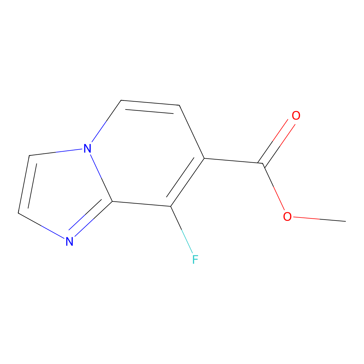 Methyl 8-fluoroimidazo[1,2-A]pyridine-7-carboxylate molecular structure, CAS 628691-97-4