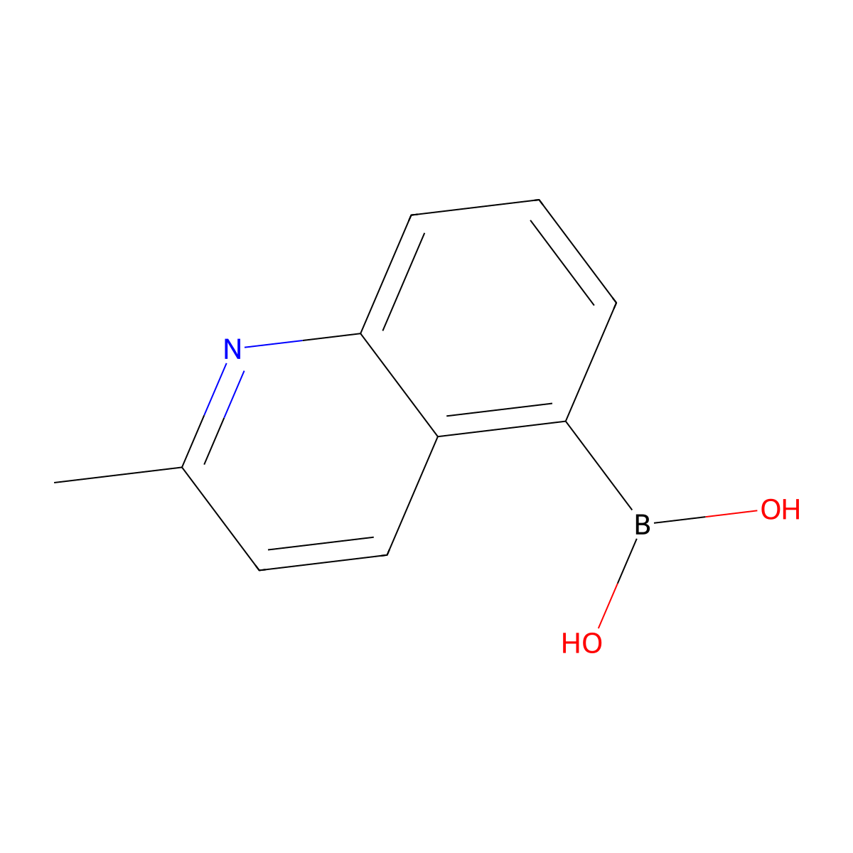(2-Methylquinolin-5-YL)boronic acid molecular structure, CAS 628692-16-0