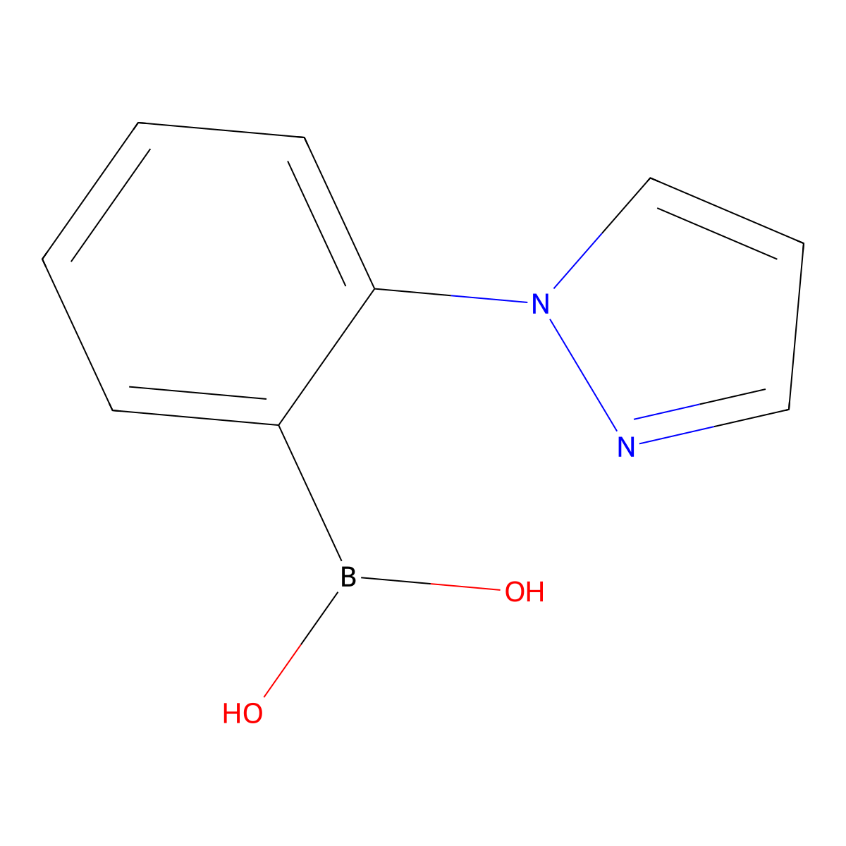 (2-(1H-Pyrazol-1-yl)phenyl)boronic acid molecular structure, CAS 628692-18-2