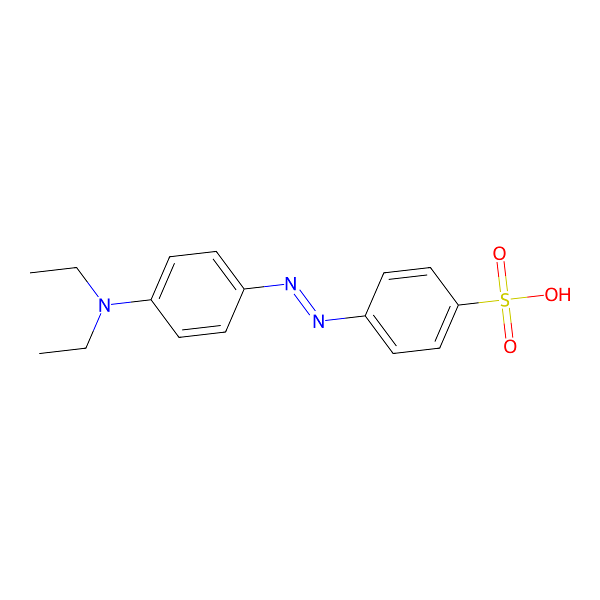 Ethyl Orange (free acid) molecular structure, CAS 6287-12-3