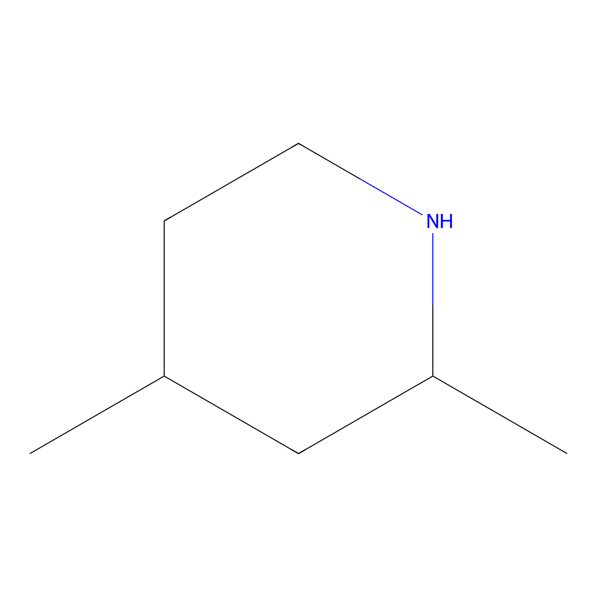 2,4-Dimethylpiperidine molecular structure, CAS 6287-19-0