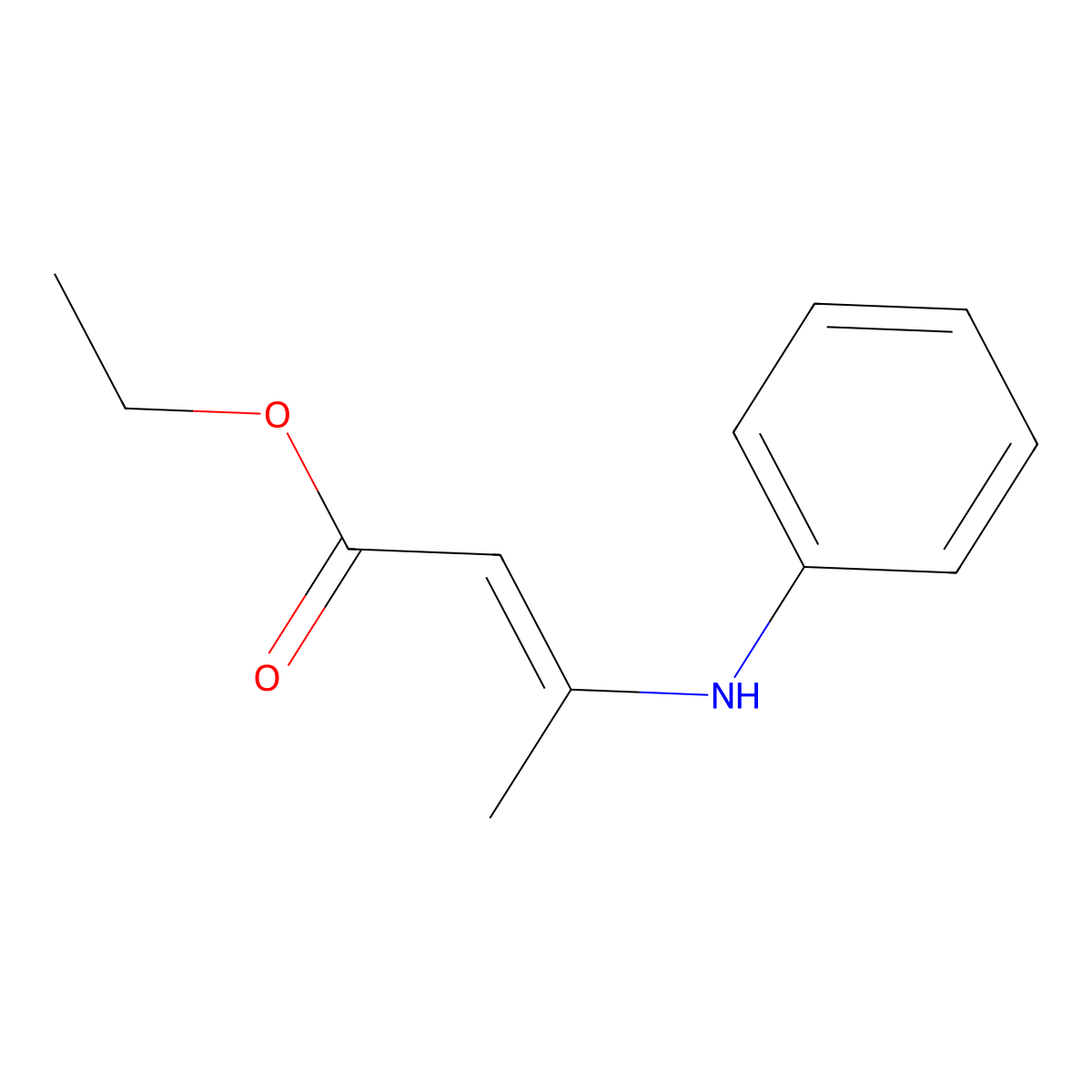 Ethyl 3-anilinocrotonate molecular structure, CAS 6287-35-0