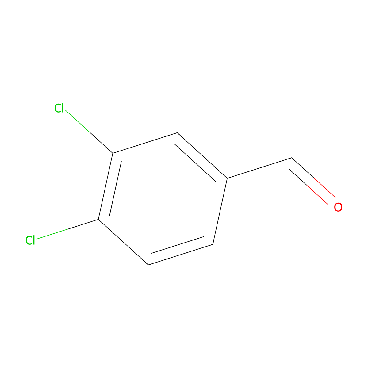 3,4-Dichlorobenzaldehyde molecular structure, CAS 6287-38-3