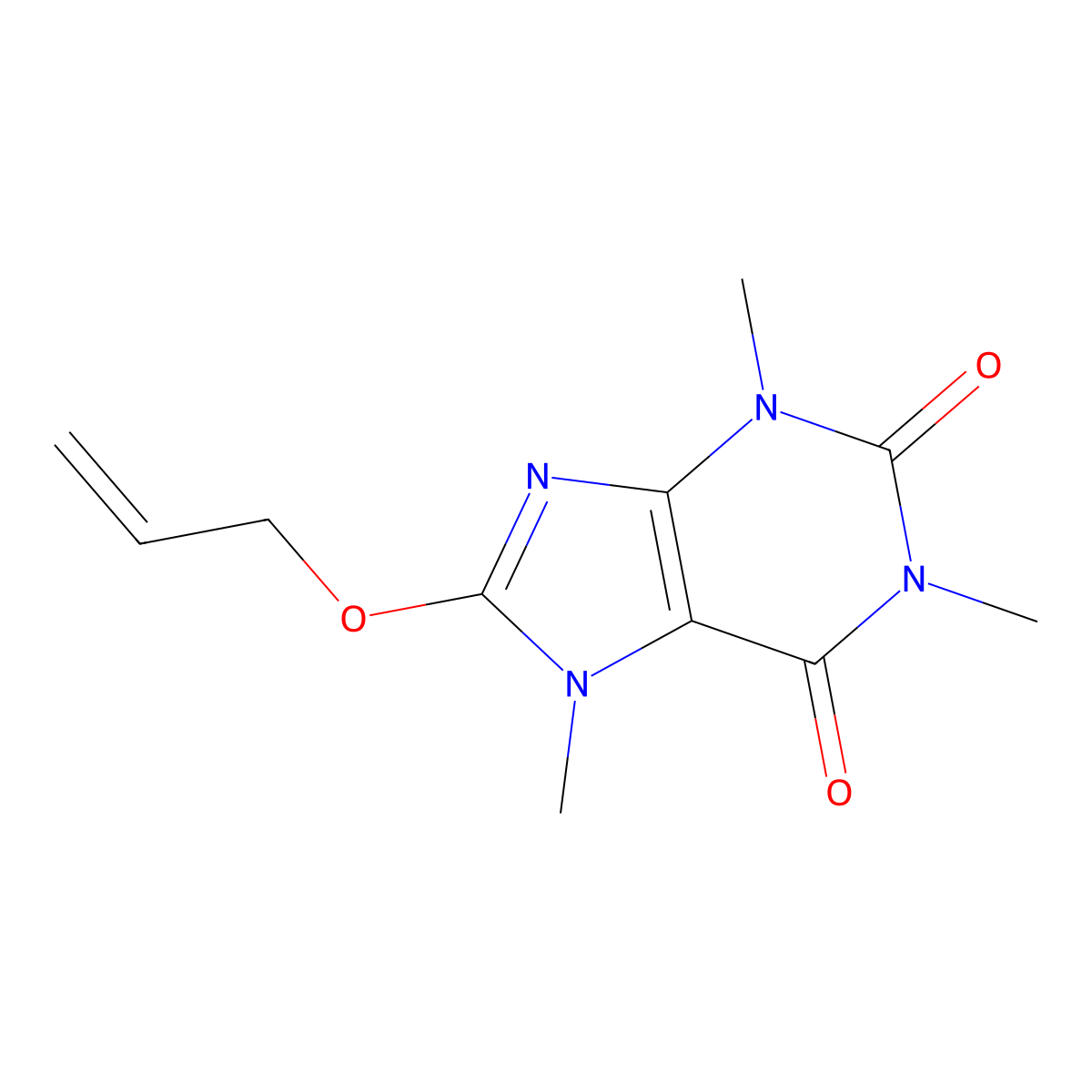 8-Allyloxycaffeine molecular structure, CAS 6287-60-1