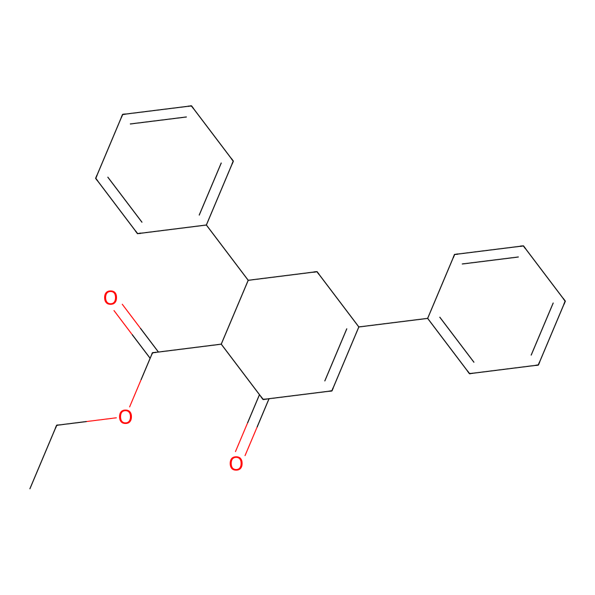 Ethyl 2~5~-oxo-2~2~,2~3~,2~4~,2~5~-tetrahydro(1~1~,2~1~:2~3~,3~1~-terphenyl)-2~4~-carboxylate molecular structure, CAS 6287-66-7