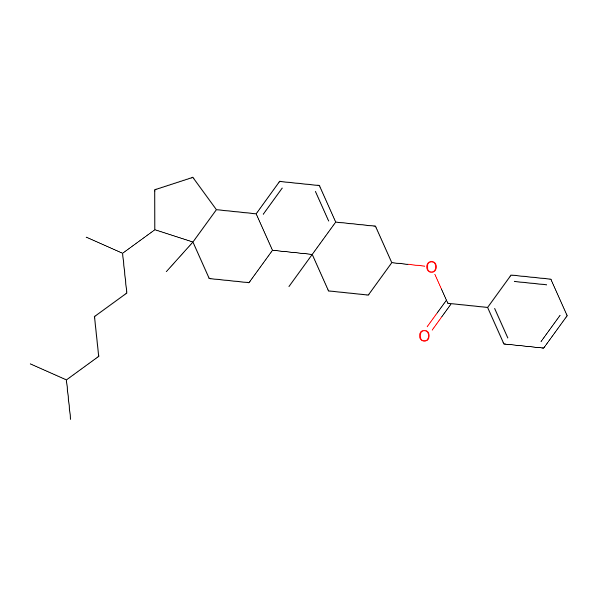 [(3R,9S,10R,13R,14R,17R)-10,13-dimethyl-17-[(2R)-6-methylheptan-2-yl]-2,3,4,9,11,12,14,15,16,17-decahydro-1H-cyclopenta[a]phenanthren-3-yl] benzoate molecular structure, CAS 6287-68-9