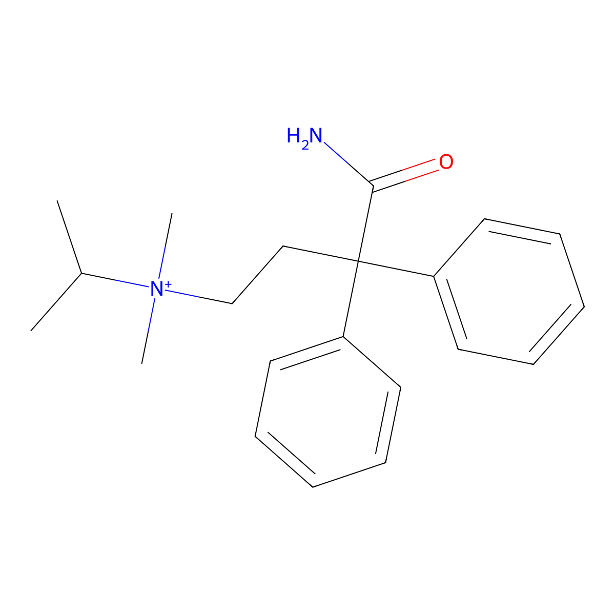 (4-Amino-4-oxo-3,3-diphenylbutyl)-dimethyl-propan-2-ylazanium molecular structure, CAS 6287-69-0