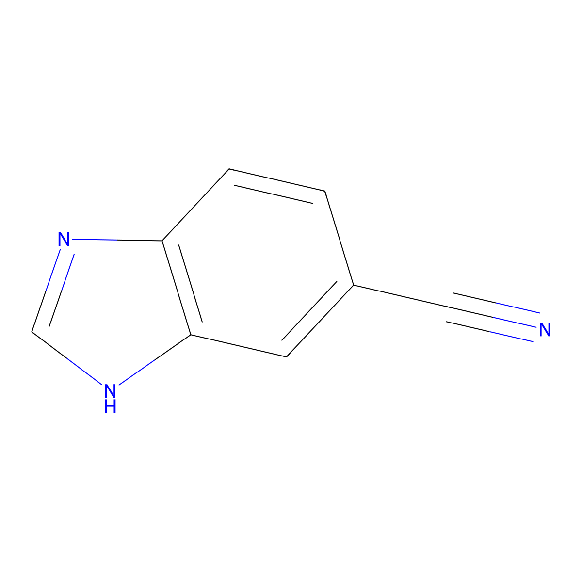 1H-Benzimidazole-6-carbonitrile molecular structure, CAS 6287-83-8