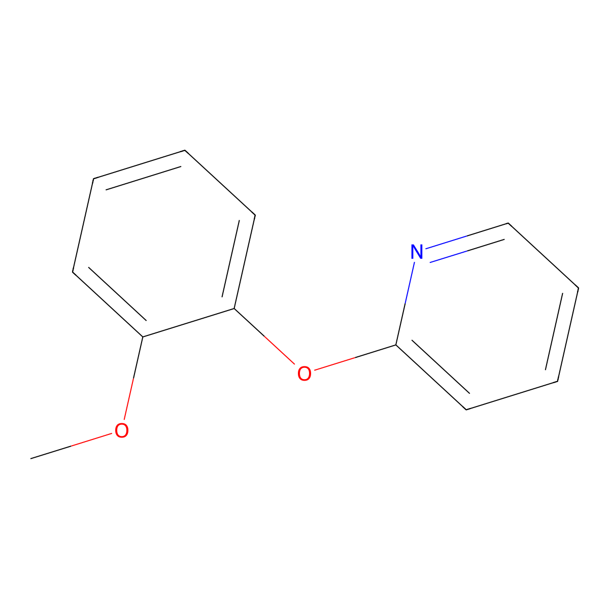2-(2-Methoxyphenoxy)pyridine molecular structure, CAS 6287-89-4