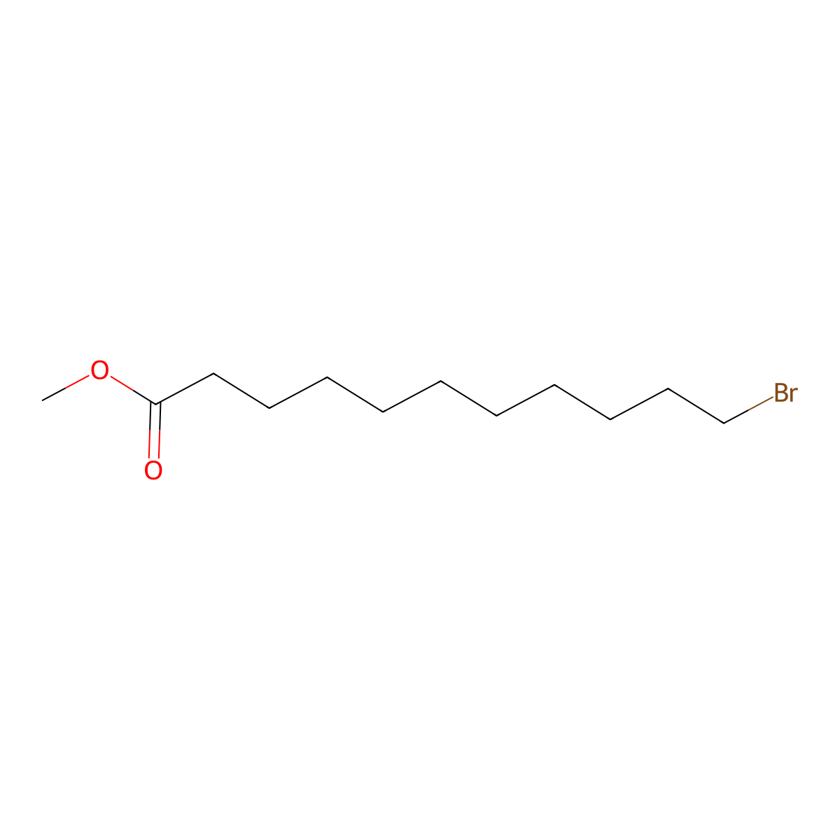 Methyl 11-bromoundecanoate molecular structure, CAS 6287-90-7