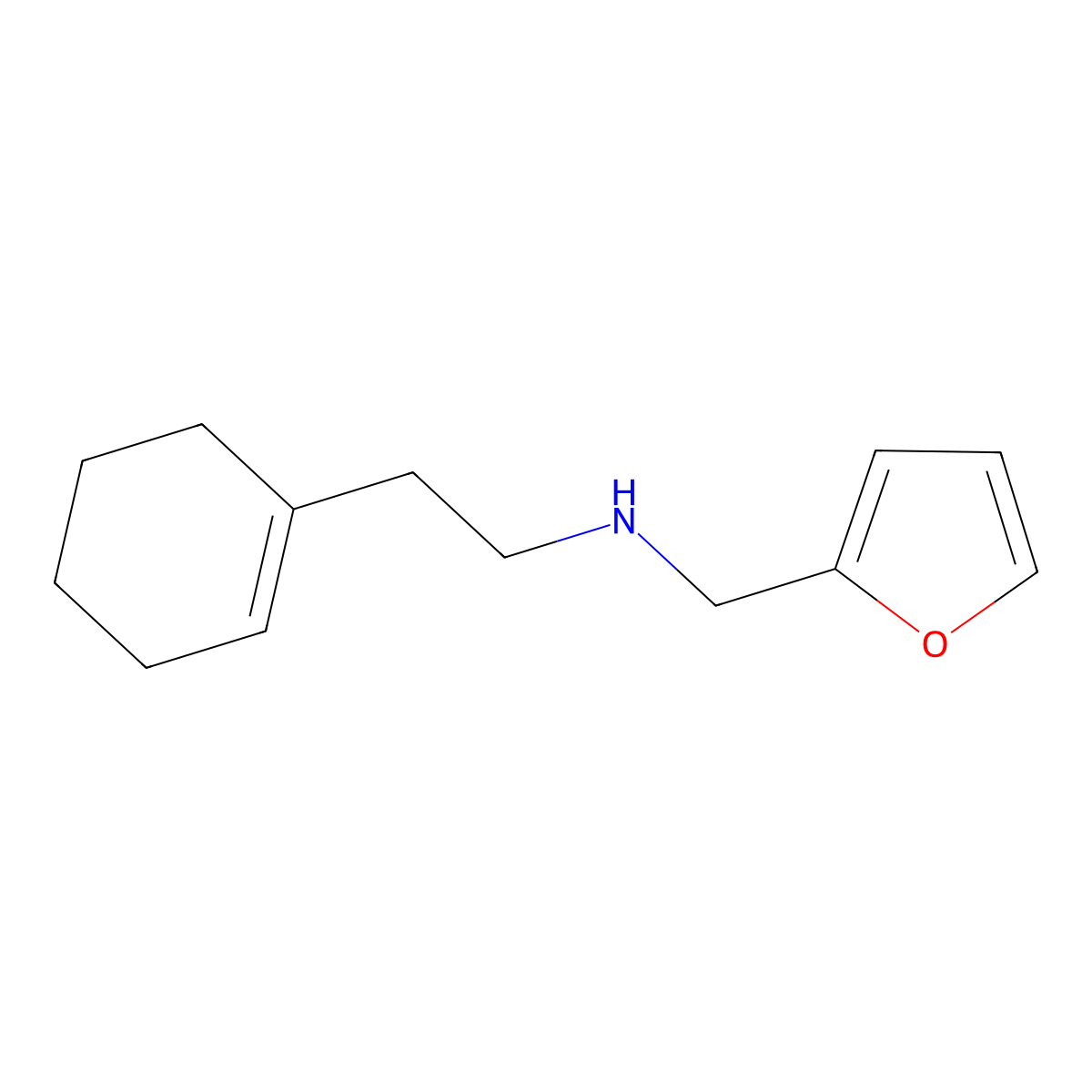 [2-(Cyclohex-1-en-1-yl)ethyl][(furan-2-yl)methyl]amine molecular structure, CAS 628706-86-5