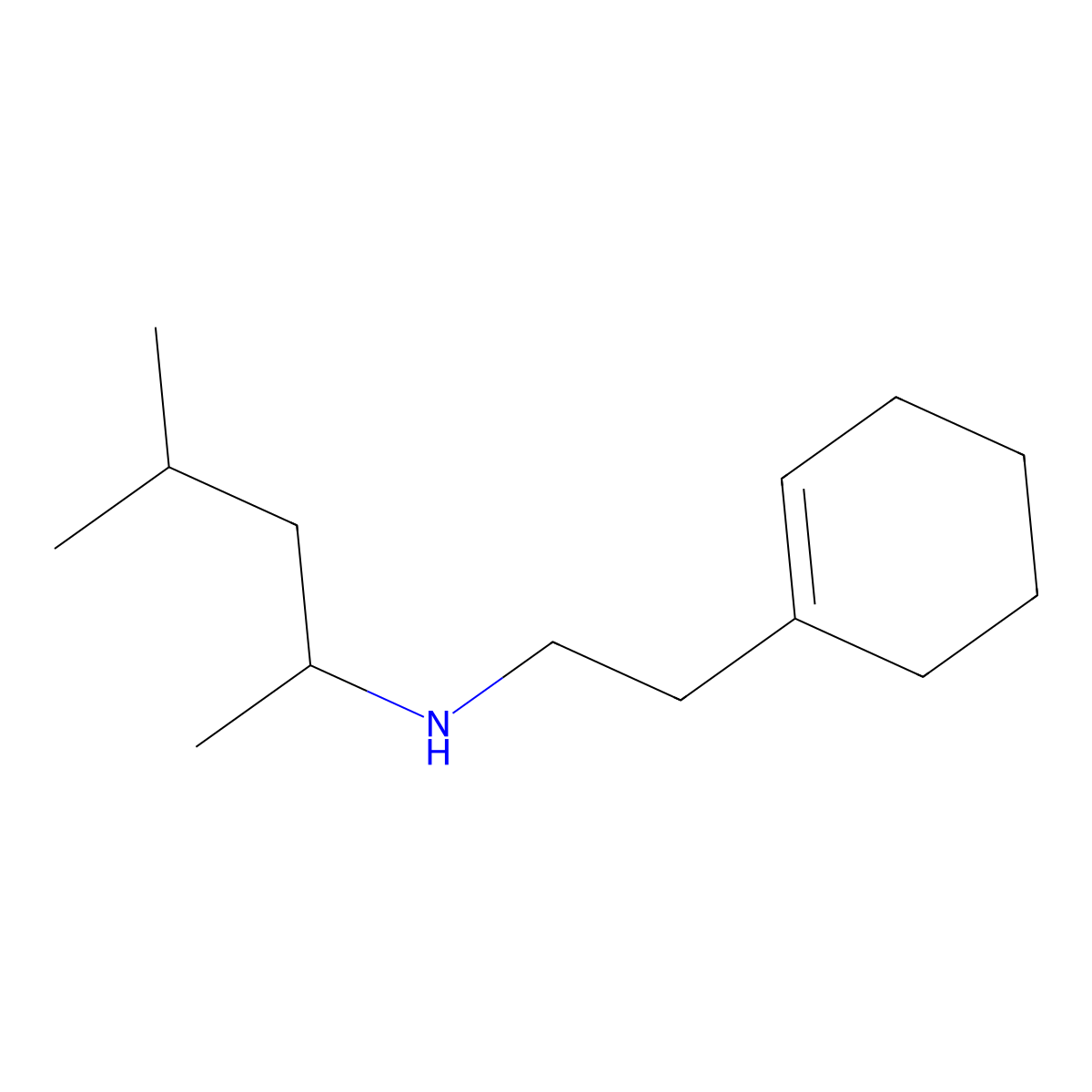 [2-(Cyclohex-1-en-1-yl)ethyl](4-methylpentan-2-yl)amine molecular structure, CAS 628706-87-6