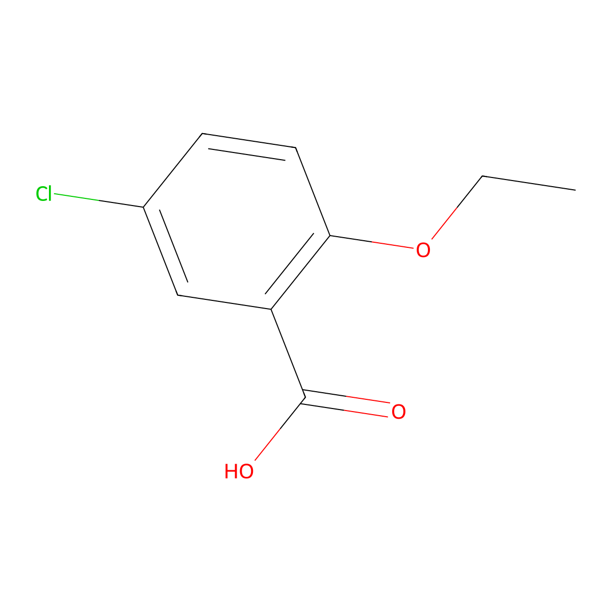 5-Chloro-2-ethoxybenzoic acid molecular structure, CAS 62871-12-9
