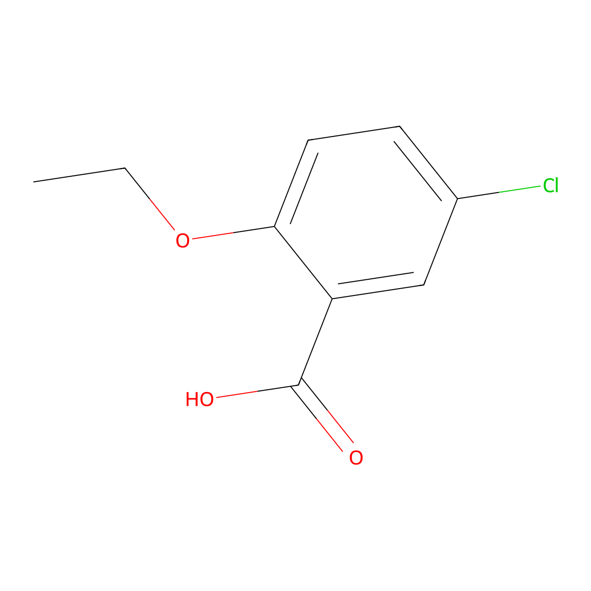 5-Chloro-2-ethoxybenzoic acid molecular structure, CAS 62871-12-9