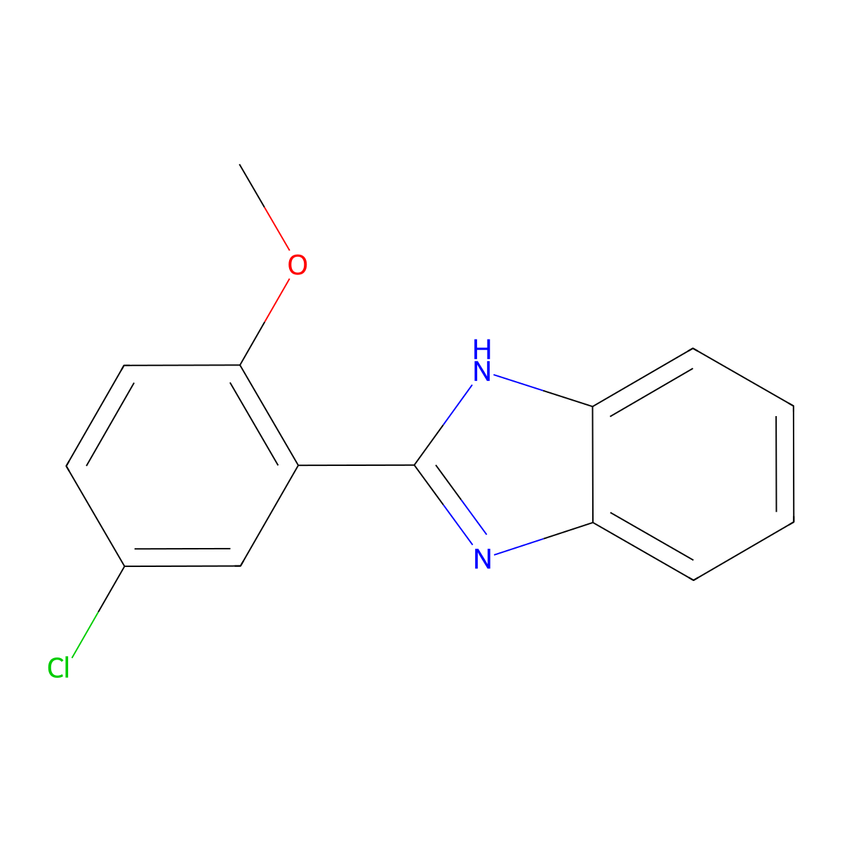 2-(5-chloro-2-methoxyphenyl)-1H-benzimidazole molecular structure, CAS 62871-15-2