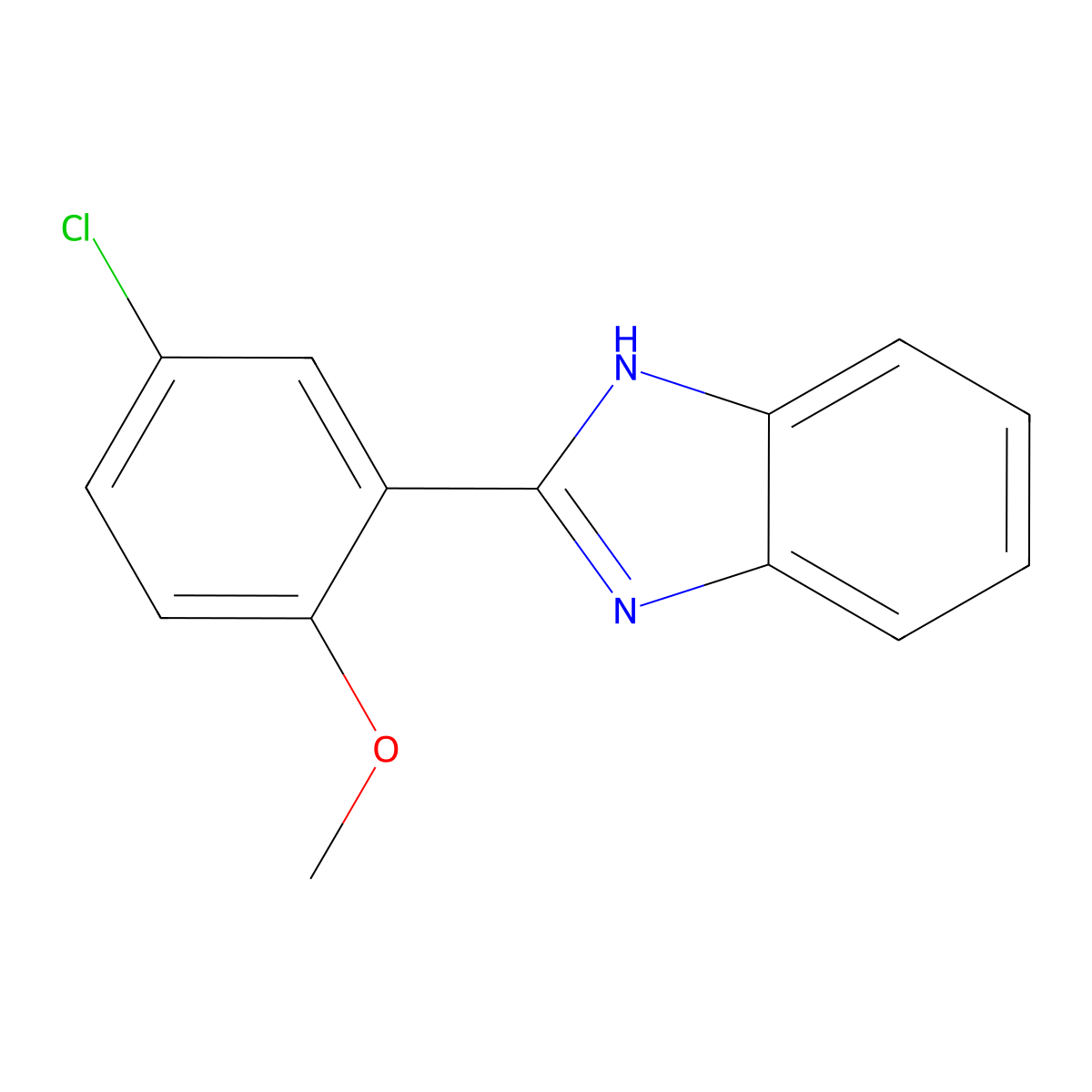 2-(5-chloro-2-methoxyphenyl)-1H-benzimidazole molecular structure, CAS 62871-15-2