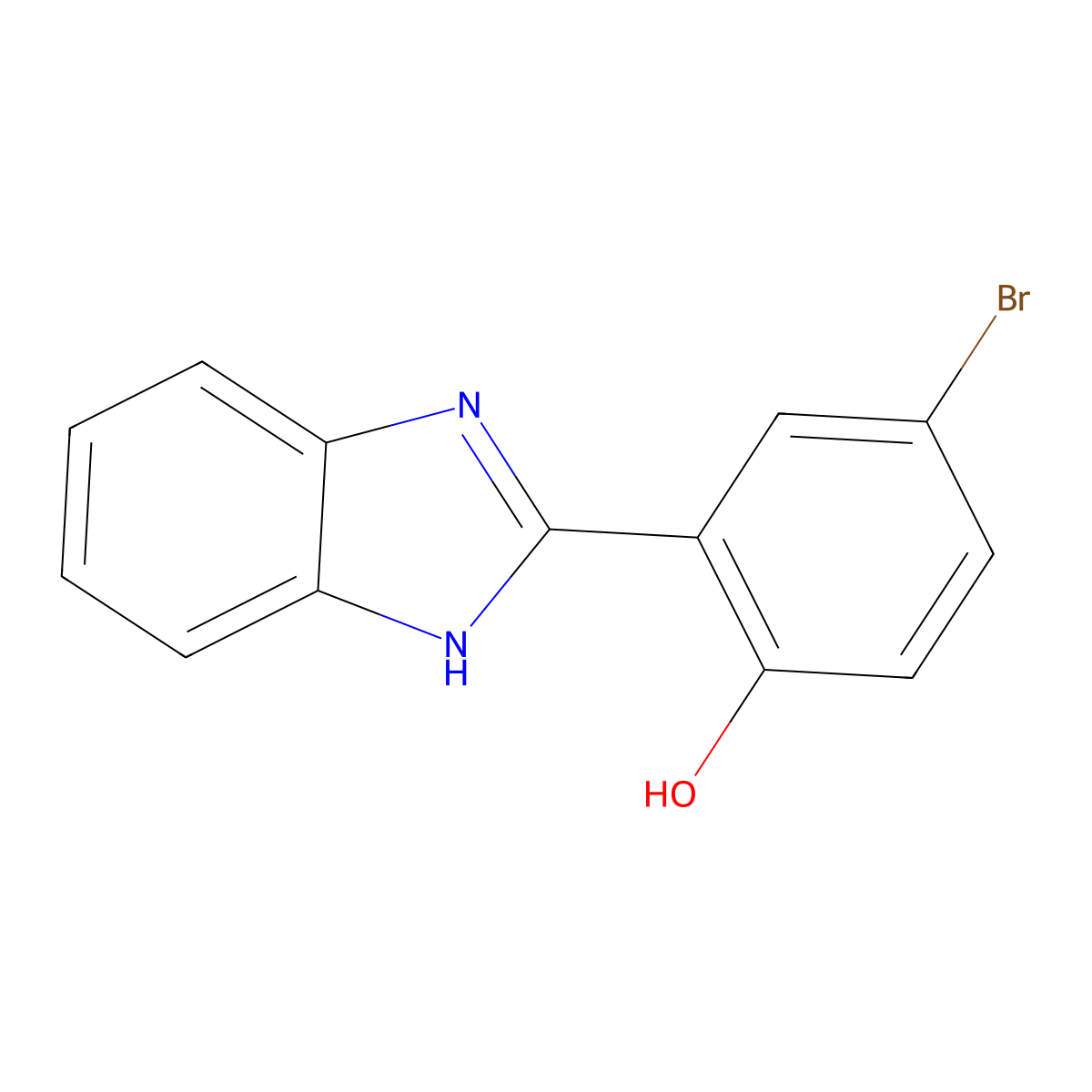 2-(1H-benzo[d]imidazol-2-yl)-4-bromophenol molecular structure, CAS 62871-28-7