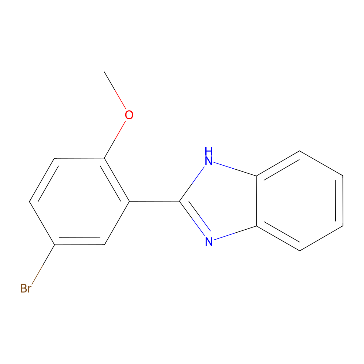 2-(5-Bromo-2-methoxyphenyl)-1H-benzo[d]imidazole molecular structure, CAS 62871-30-1