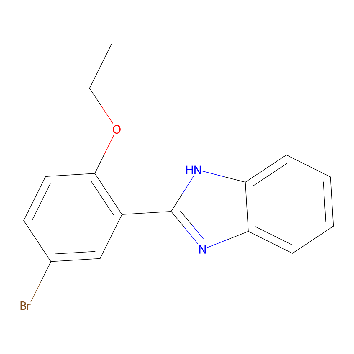 1H-Benzimidazole, 2-(5-bromo-2-ethoxyphenyl)- molecular structure, CAS 62871-32-3