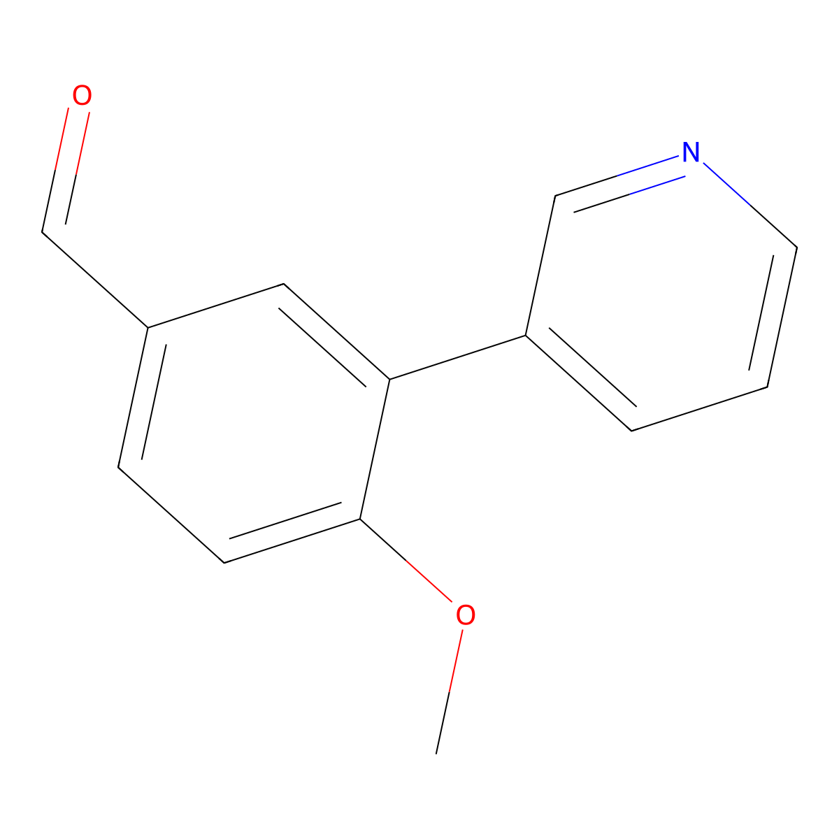 4-Methoxy-3-(pyridin-3-yl)benzaldehyde molecular structure, CAS 628710-68-9