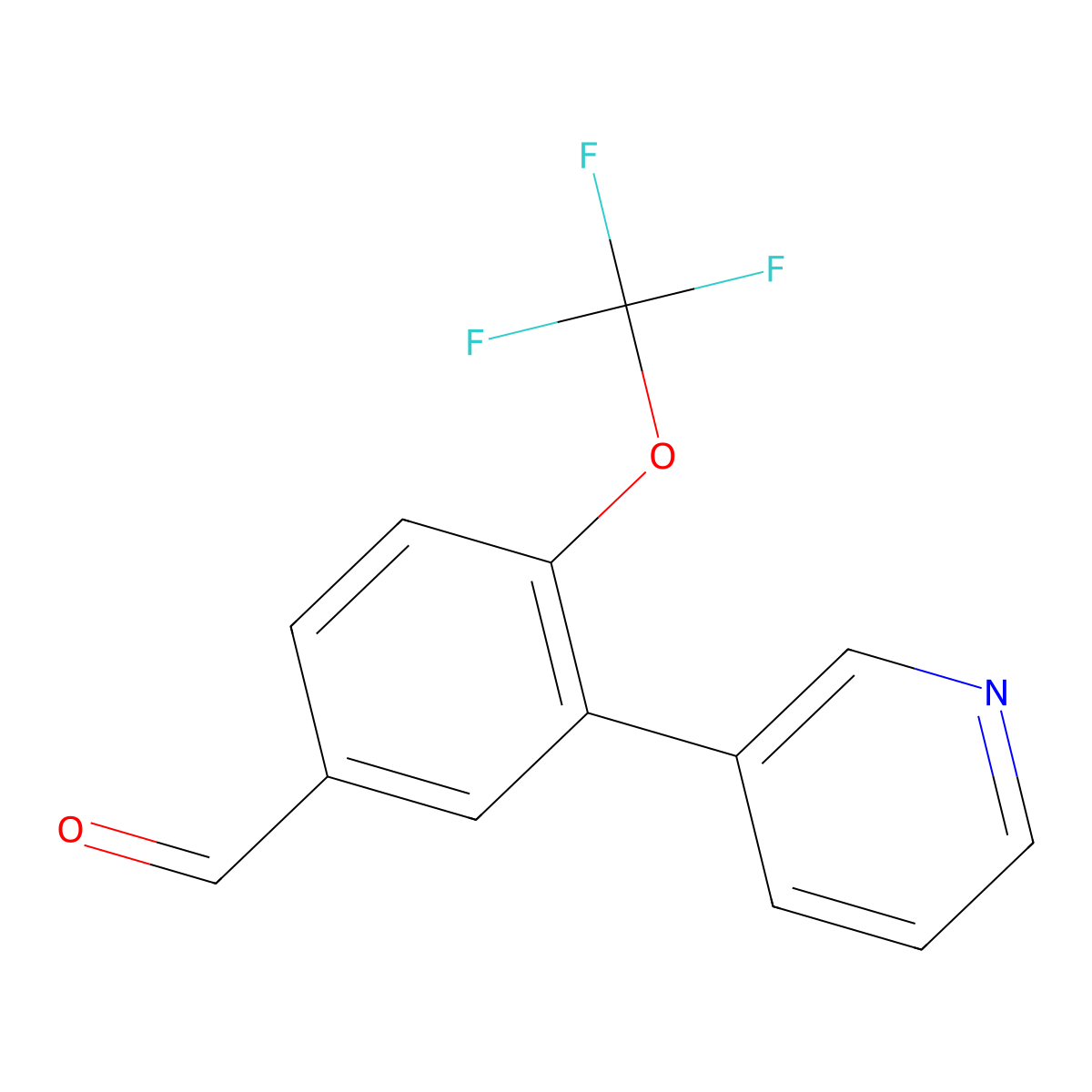 4-Trifluoromethoxy-3-(pyrid-3-yl)benzaldehyde molecular structure, CAS 628710-83-8