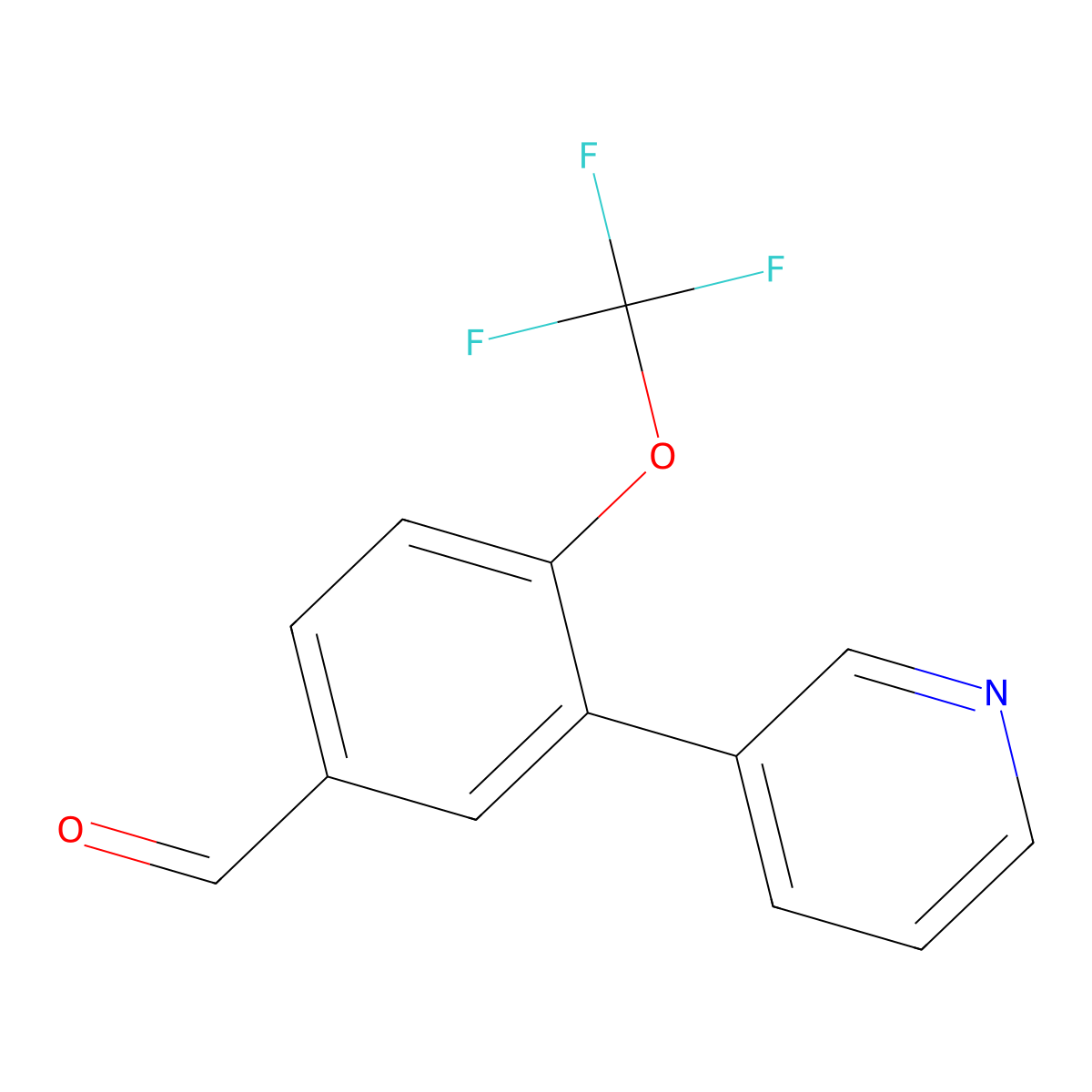 4-Trifluoromethoxy-3-(pyrid-3-yl)benzaldehyde molecular structure, CAS 628710-83-8