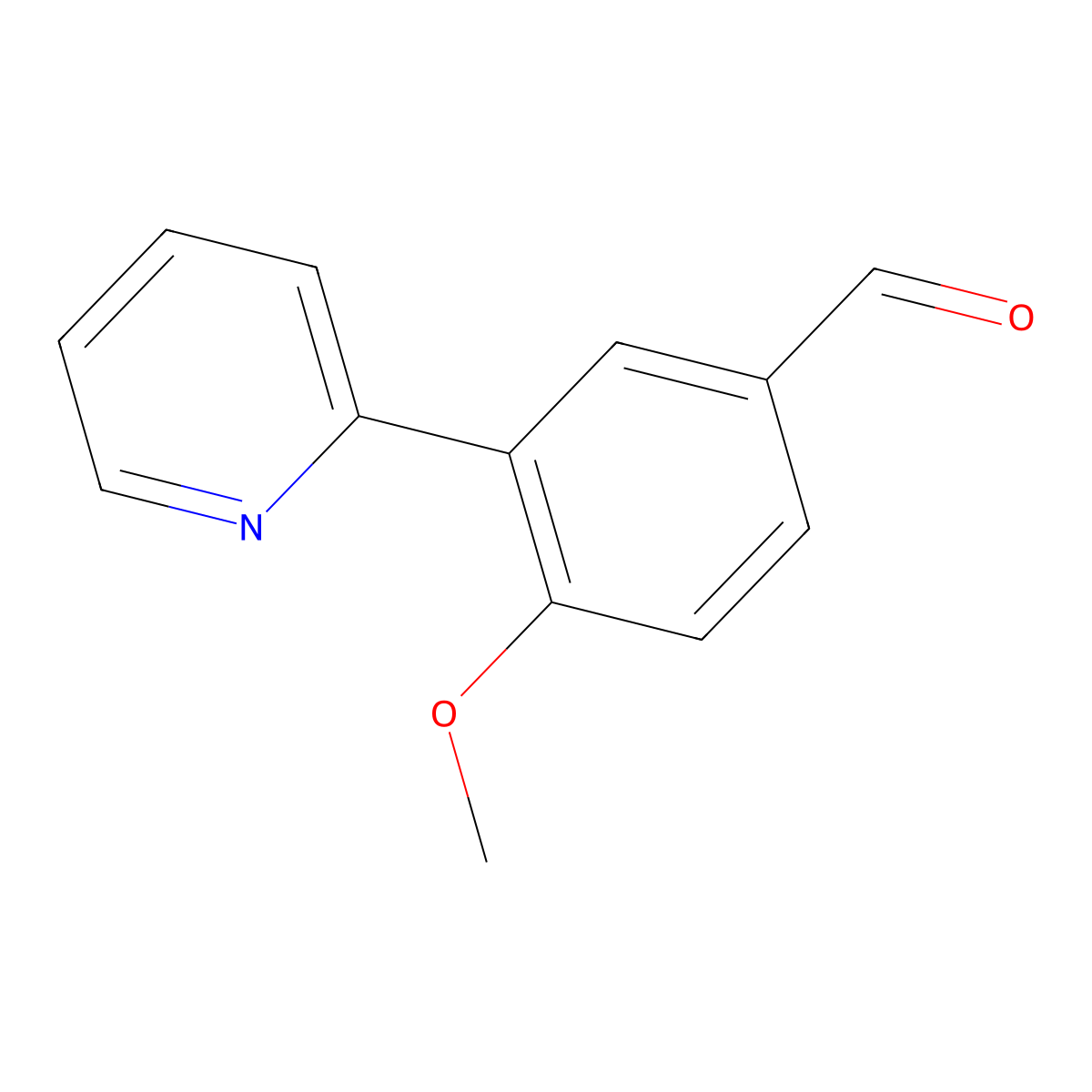 4-Methoxy-3-(pyridin-2-yl)benzaldehyde molecular structure, CAS 628711-22-8