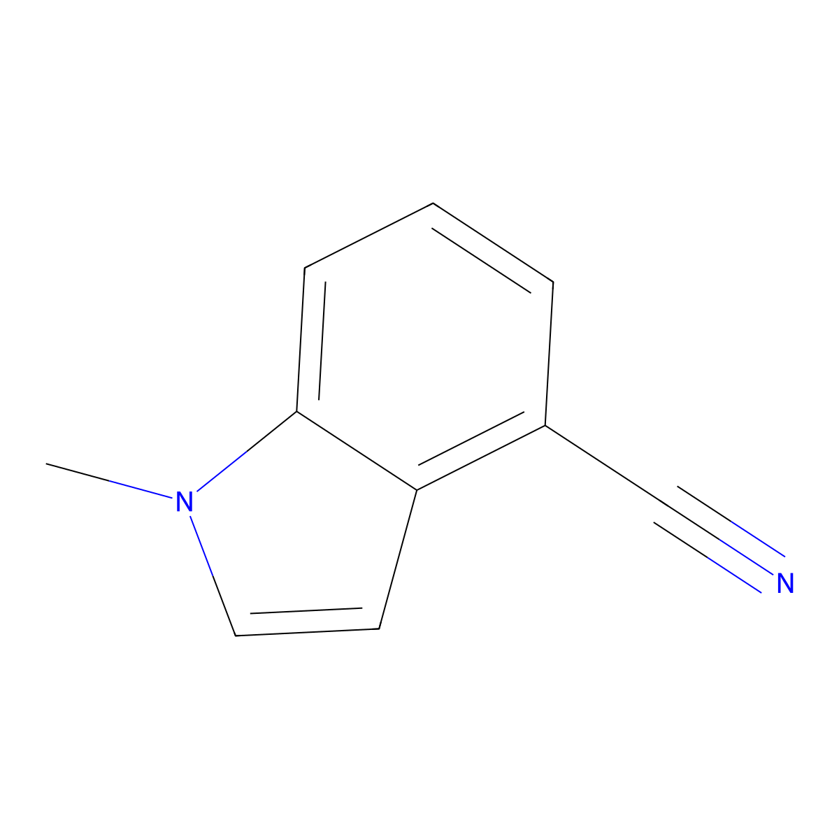 1-Methyl-1H-indole-4-carbonitrile molecular structure, CAS 628711-58-0