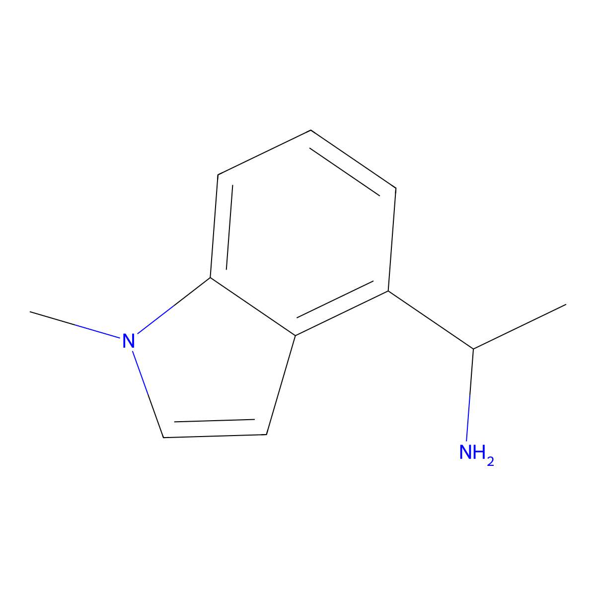1-(1-Methyl-1H-indol-4-yl)ethan-1-amine molecular structure, CAS 628711-60-4