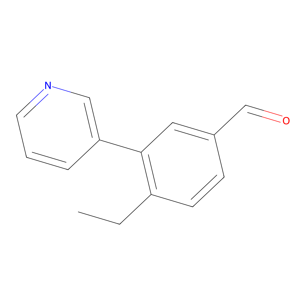 Benzaldehyde, 4-ethyl-3-(3-pyridinyl)- molecular structure, CAS 628711-66-0