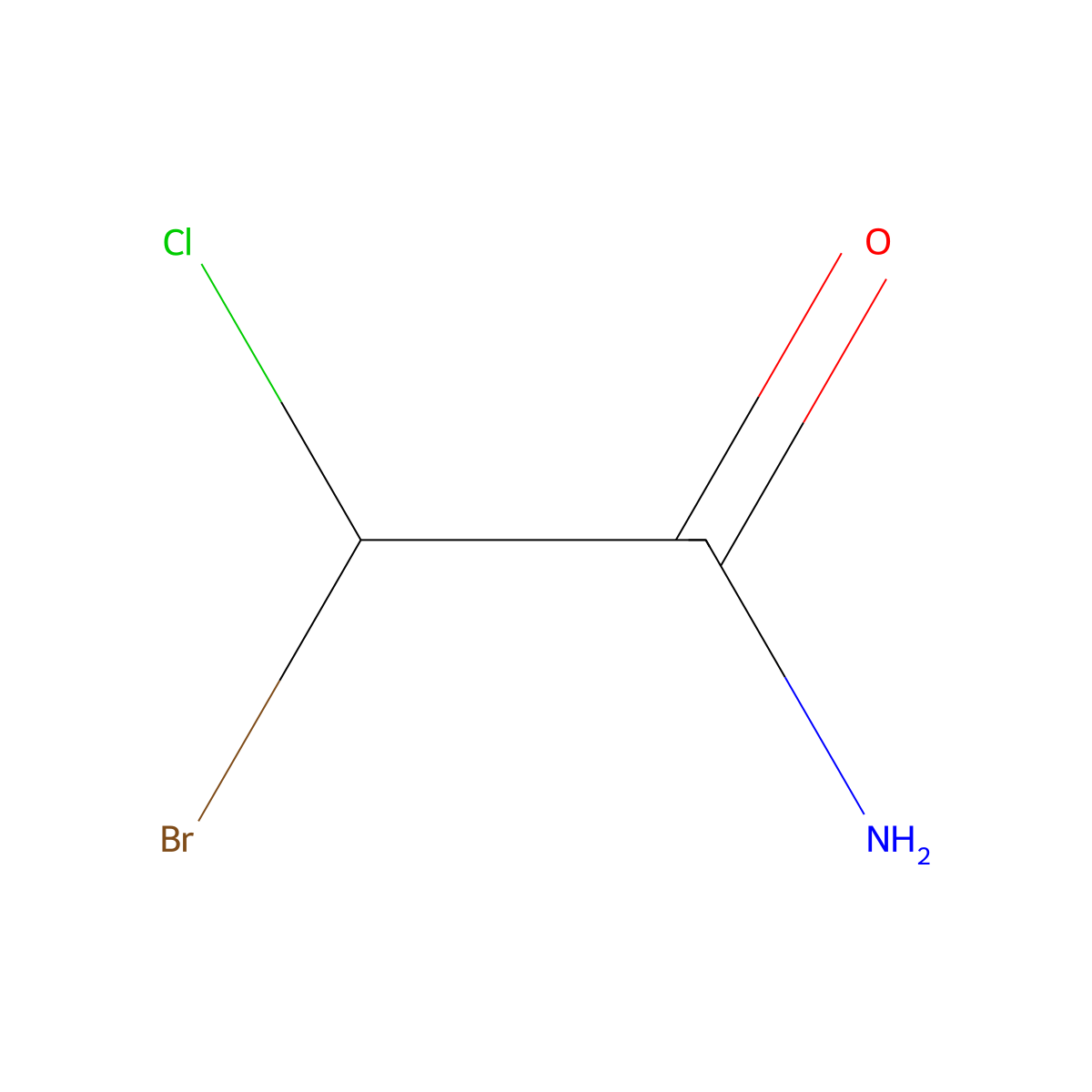 2-Bromo-2-chloroacetamide molecular structure, CAS 62872-34-8