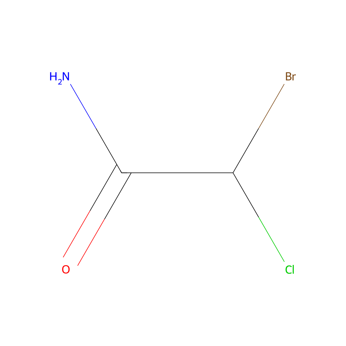 2-Bromo-2-chloroacetamide molecular structure, CAS 62872-34-8