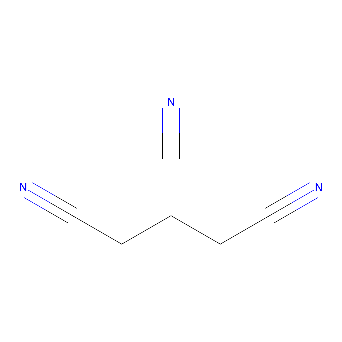 1,2,3-Propanetricarbonitrile molecular structure, CAS 62872-44-0