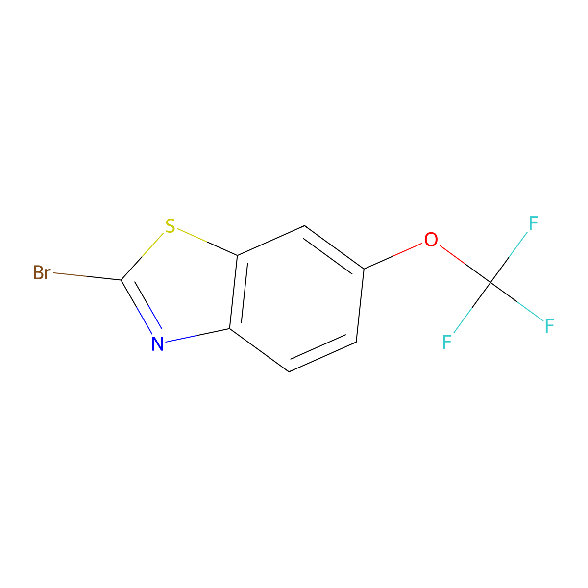 2-Bromo-6-(trifluoromethoxy)benzothiazole molecular structure, CAS 628725-99-5