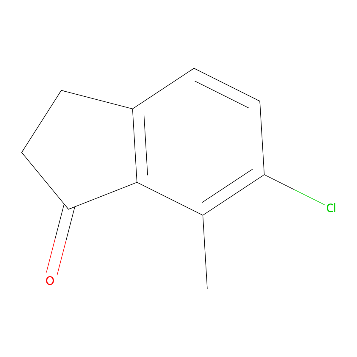 6-Chloro-7-methyl-2,3-dihydro-1H-inden-1-one molecular structure, CAS 628732-10-5
