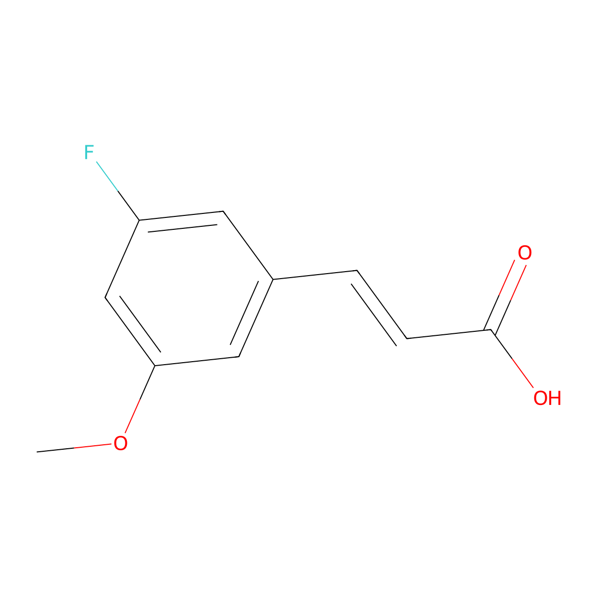 3-(3-Fluoro-5-methoxyphenyl)prop-2-enoic acid molecular structure, CAS 628732-18-3