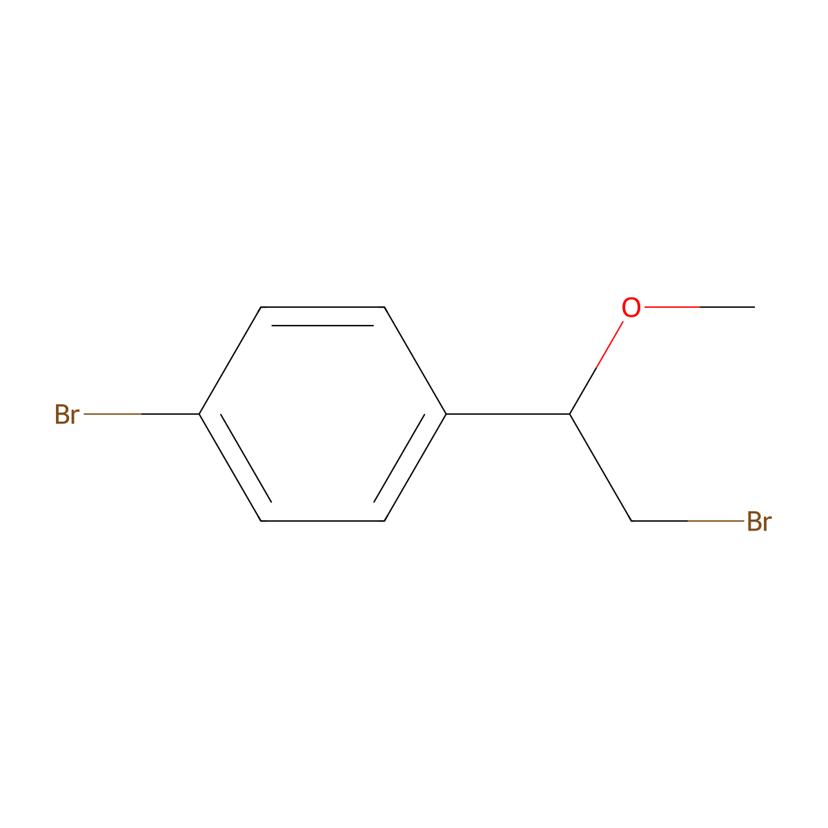 1-Bromo-4-(2-bromo-1-methoxyethyl)benzene molecular structure, CAS 628732-89-8