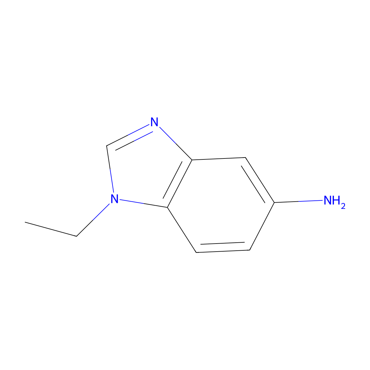 1-Ethyl-1H-benzoimidazol-5-ylamine molecular structure, CAS 62874-34-4