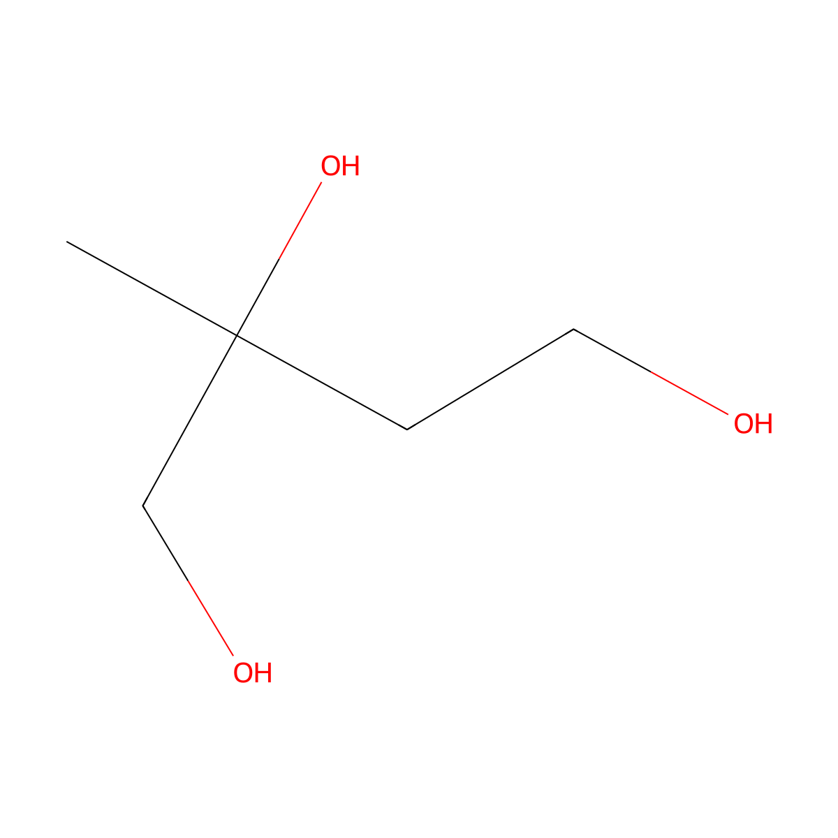 2-Methylbutane-1,2,4-triol molecular structure, CAS 62875-07-4