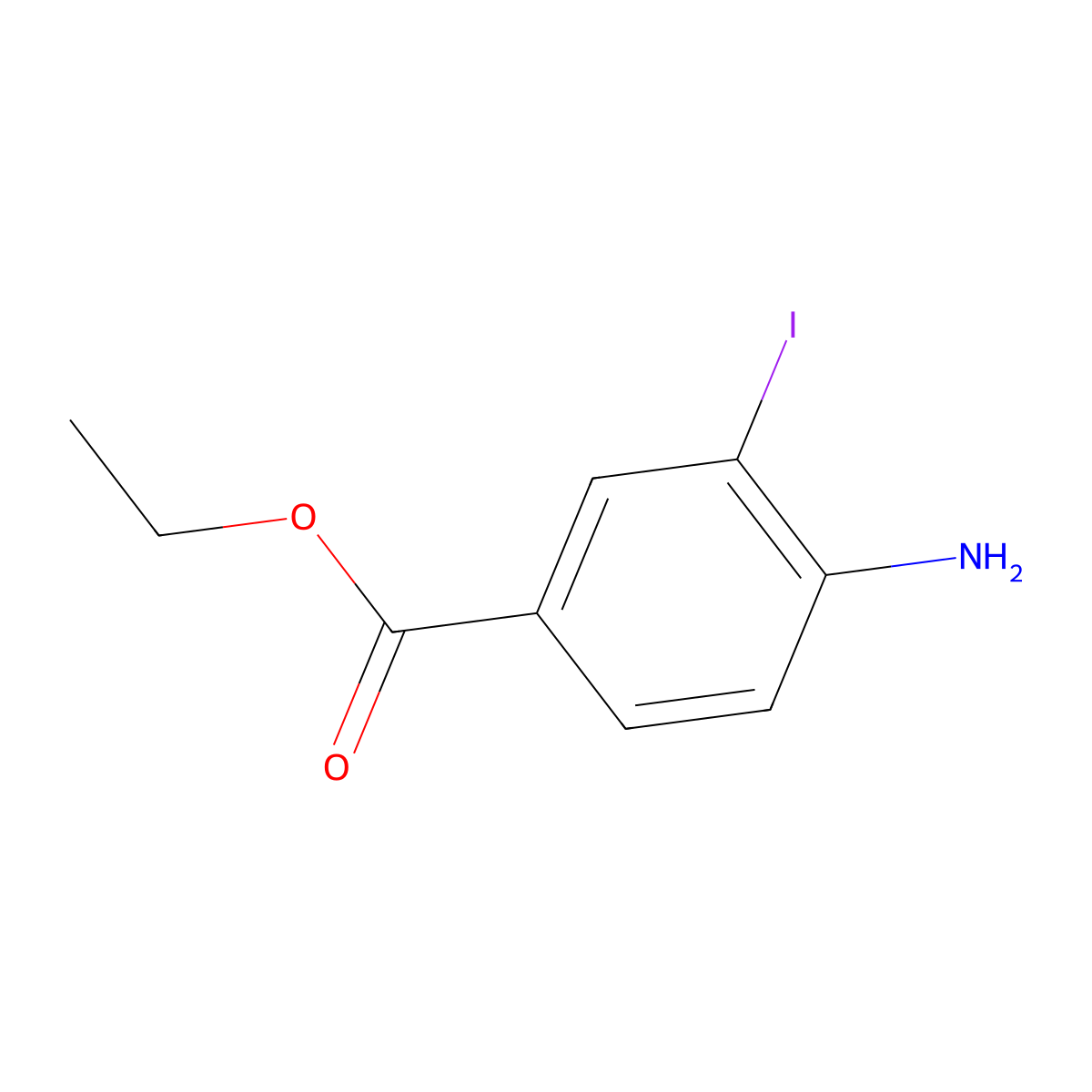 Ethyl 4-amino-3-iodobenzoate molecular structure, CAS 62875-84-7