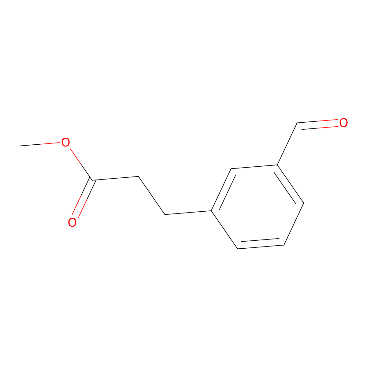 Methyl 3-(3-formylphenyl)propanoate molecular structure, CAS 62876-44-2