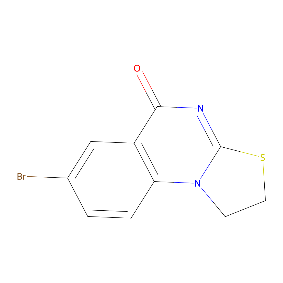 7-bromo-1,2-dihydro-5H-[1,3]thiazolo[3,2-a]quinazolin-5-one molecular structure, CAS 62876-58-8