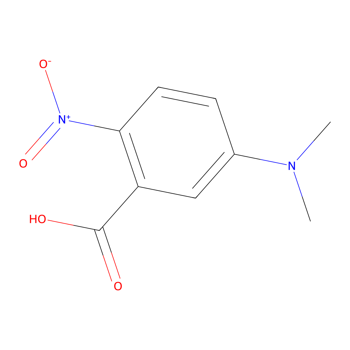 5-(Dimethylamino)-2-nitrobenzoic acid molecular structure, CAS 62876-66-8