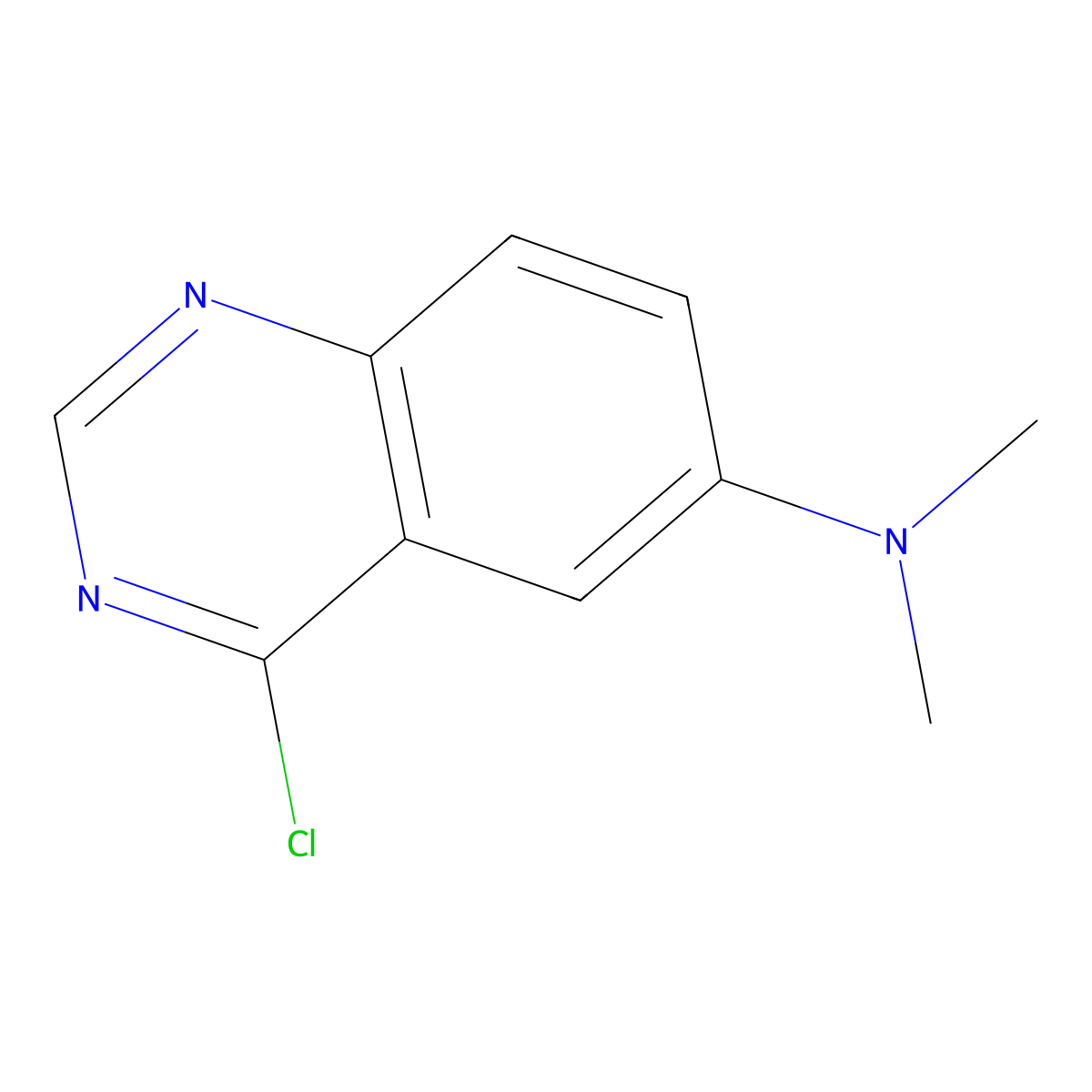 4-chloro-N,N-dimethylquinazolin-6-amine molecular structure, CAS 62876-68-0