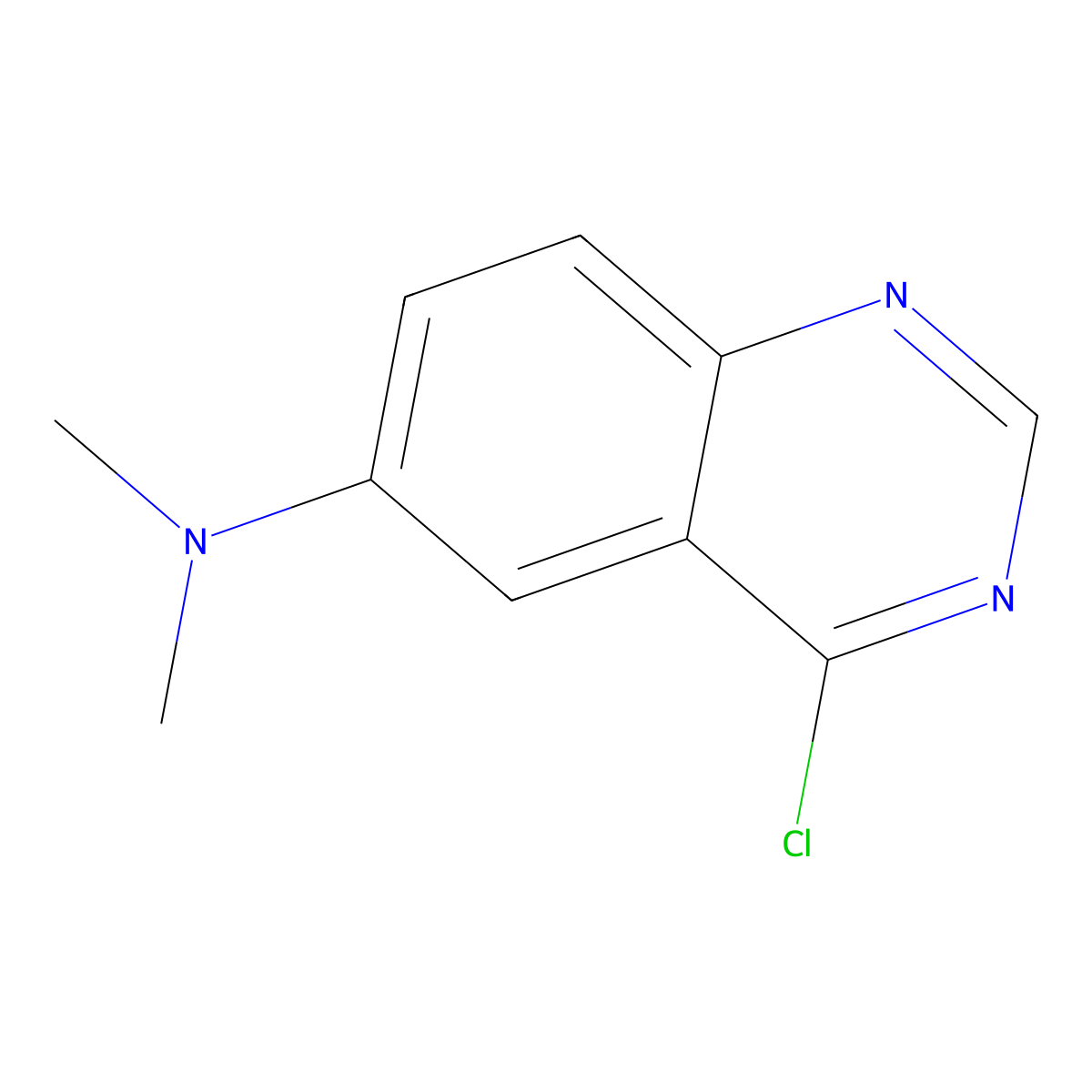 4-chloro-N,N-dimethylquinazolin-6-amine molecular structure, CAS 62876-68-0