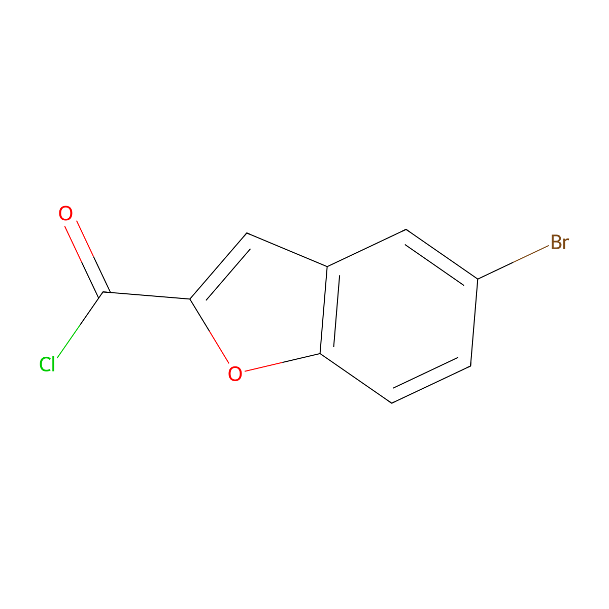 5-Bromobenzo[b]furan-2-carbonyl chloride molecular structure, CAS 62878-96-0