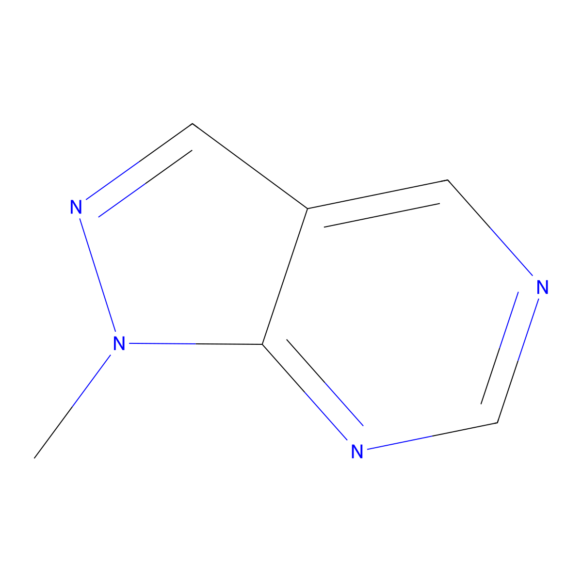 1-Methyl-1h-pyrazolo[3,4-d]pyrimidine molecular structure, CAS 6288-86-4
