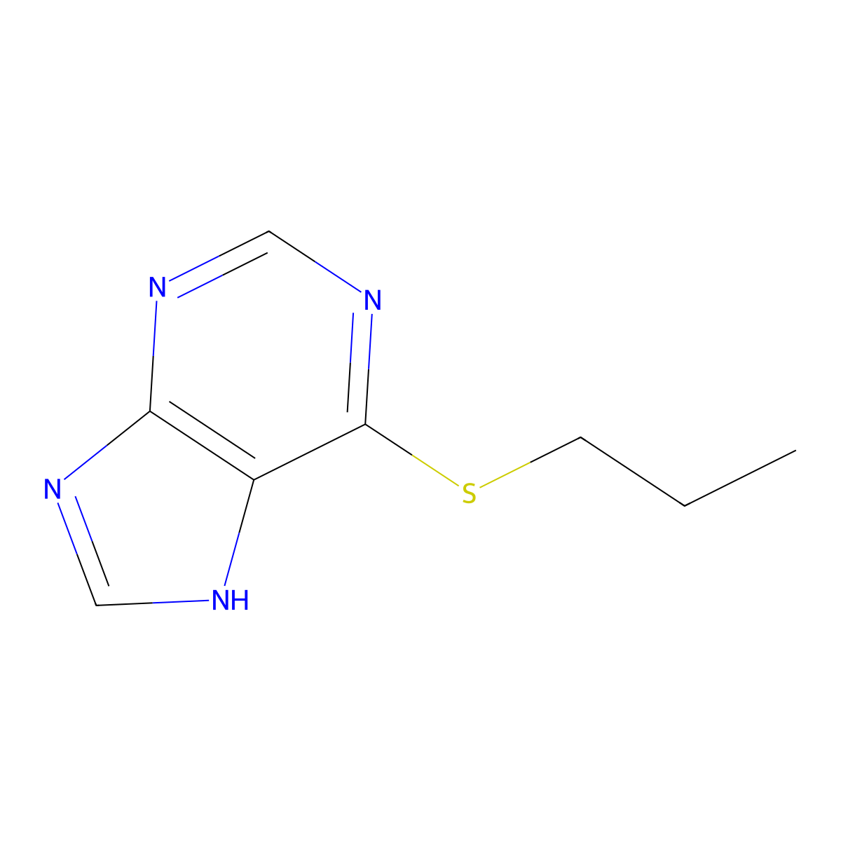 6-(Propylthio)purine molecular structure, CAS 6288-93-3